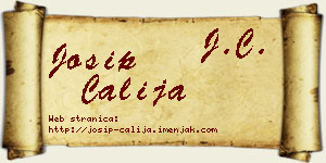 Josip Čalija vizit kartica